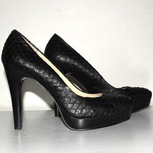 Calvin Klein Kendall Fish Skin Platform Heels